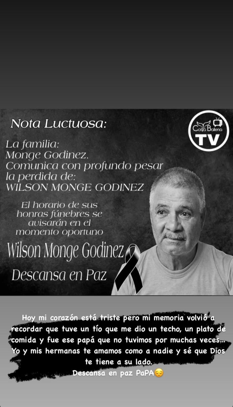Melissa Herrera se mostró afectada por la noticia. Foto: Instagram.