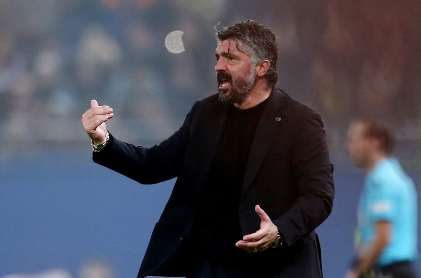 Gennaro Gattuso tuvo una fuerte pelea con un comentarista deportivo en Croacia, luego de una derrota que sufrió el domingo anterior. Captura de pantalla.