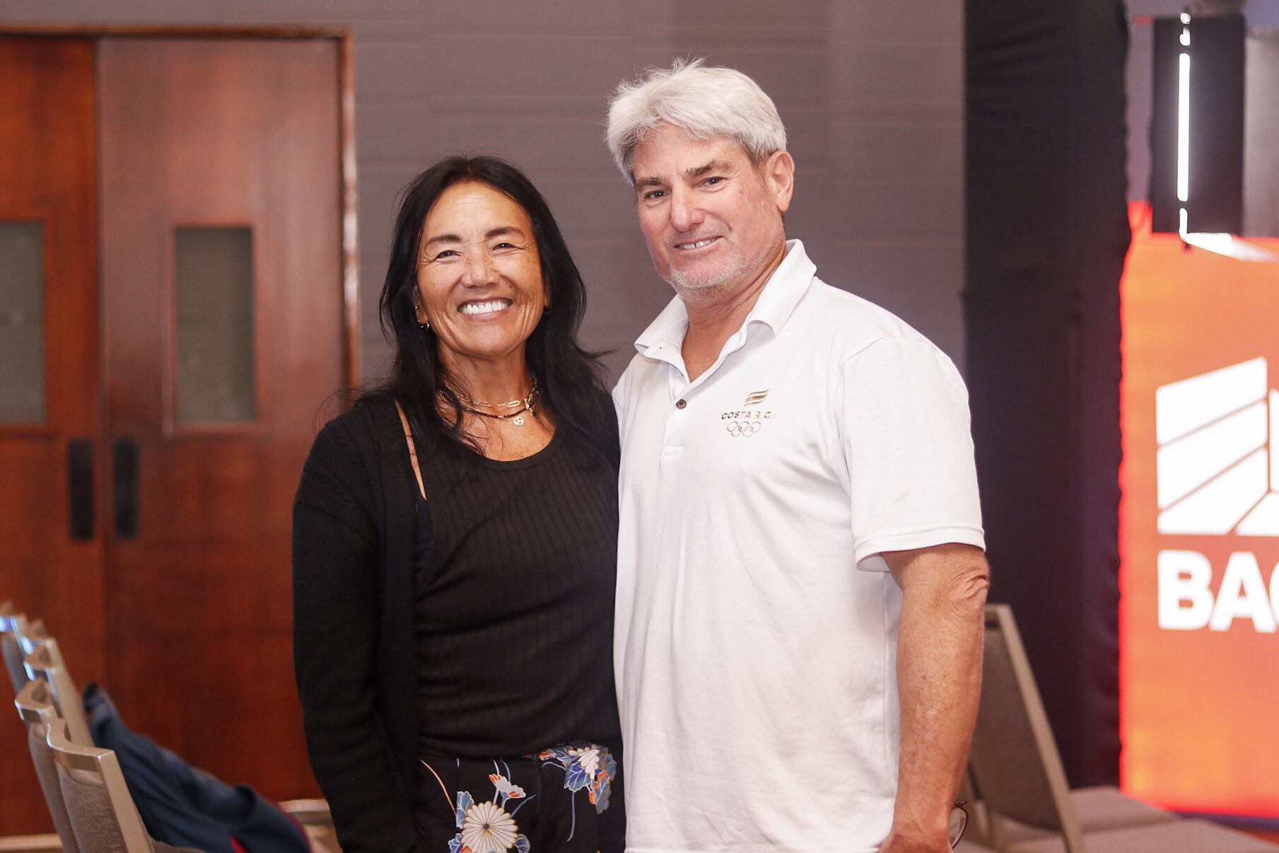 11/07/2024. Conferencia de prensa de Brisa Hennessy en el Santa Ana Country Club. San José. Fotografía: Lilly Arce. En la fotografía: Mike Hennessy y Katie Hennessey, papás de Brissa.