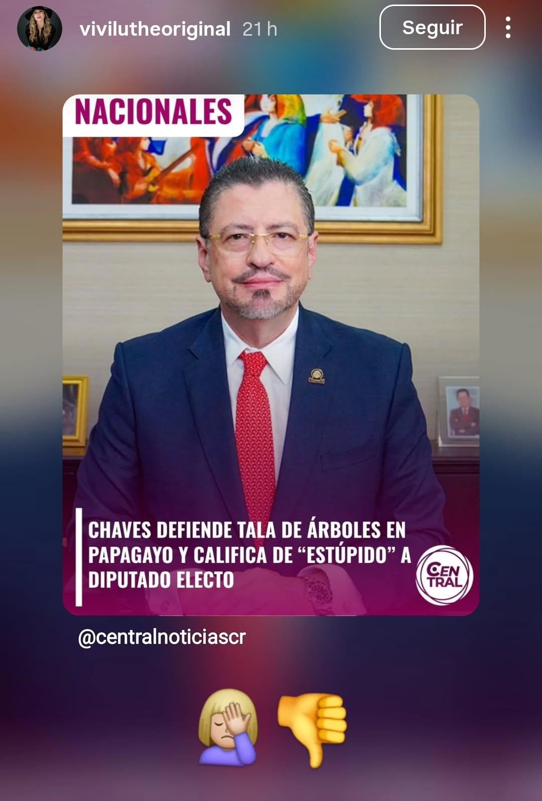 La presentadora utilizó emojis para mostrar su desaprobación ante la decisión.