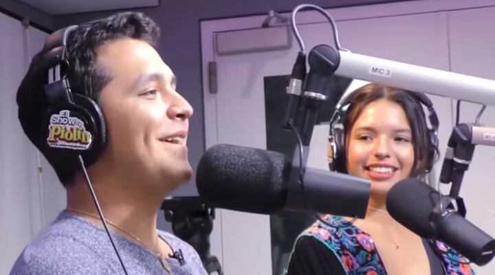 Christian Nodal y Ángela Aguilar cuando empezaron a grabar juntos.