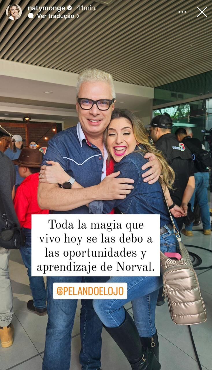Natalia Monge junto a Norval Calvo
