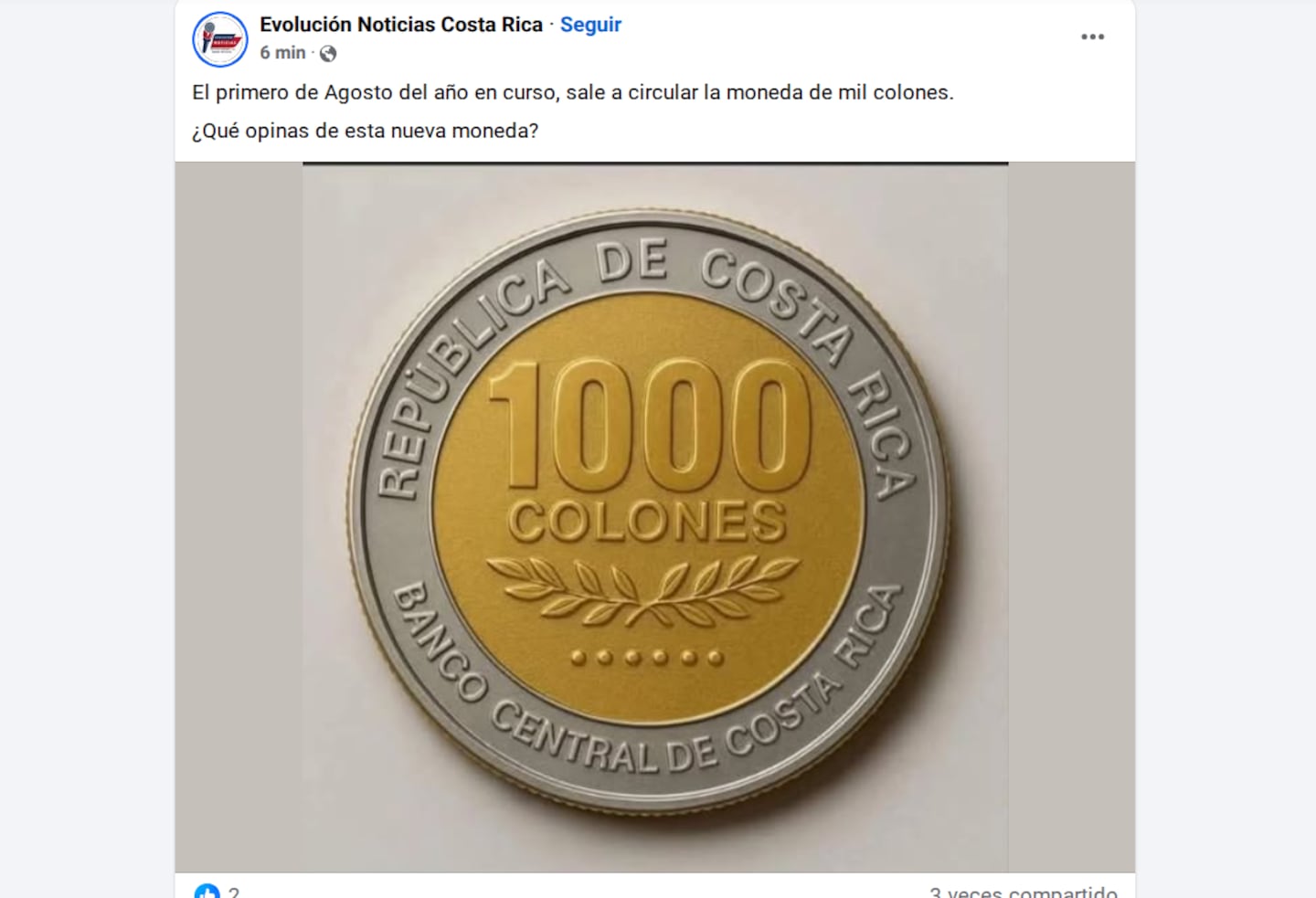 Mil Colonies ¿Es cierto que en agosto saldrá una moneda de mil colones? | La Teja
