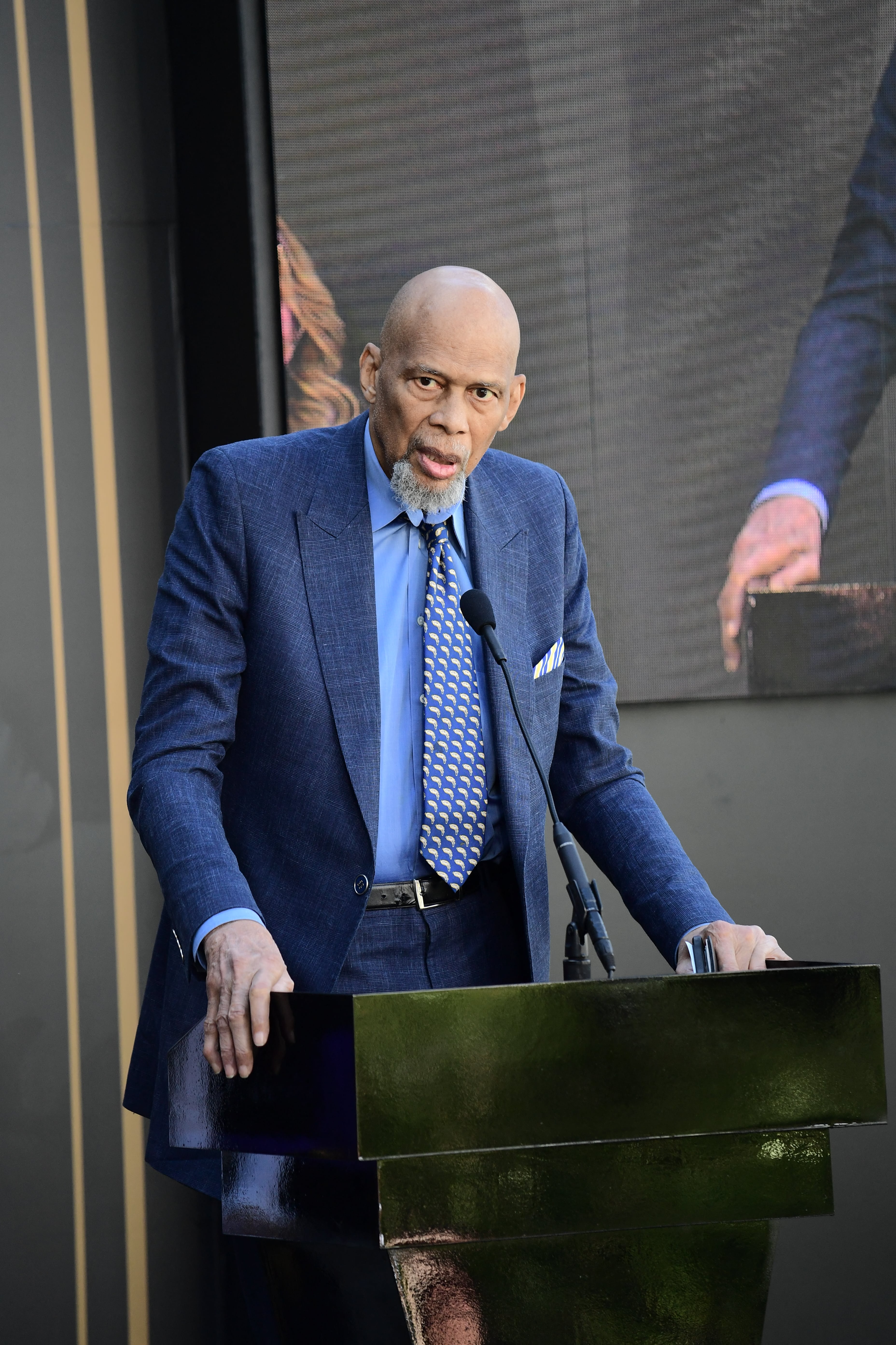 Kareem Abdul-Jabbar, leyenda de la NBA. Foto: Getty Images via AFP.