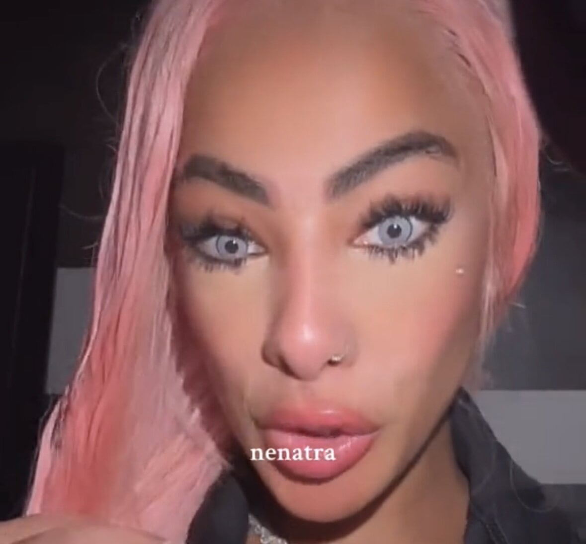 Así luce ahora la mirada de Yailin. Foto: TikTok