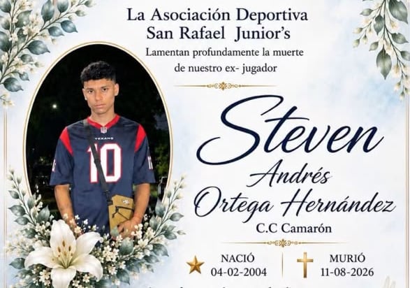 Steven Andrés Ortega Hernández tenía 22 años