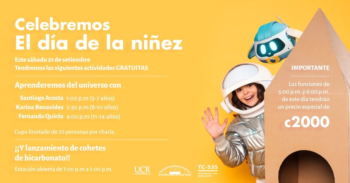 Planetario de la UCR espera a los más pequeños.