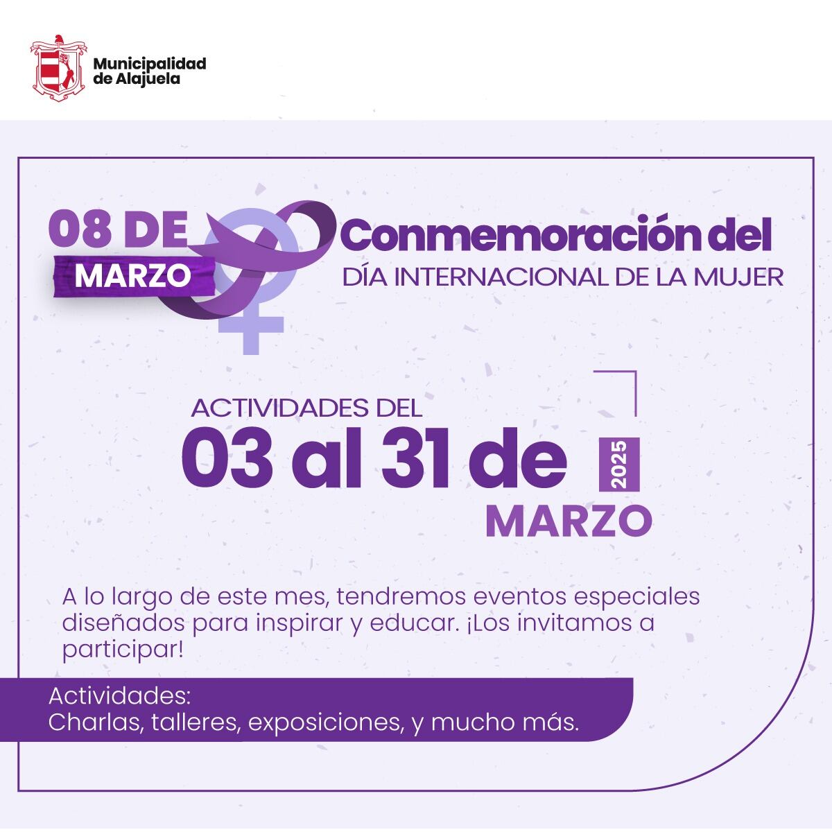 Las actividades se mantendrán durante el mes de marzo.