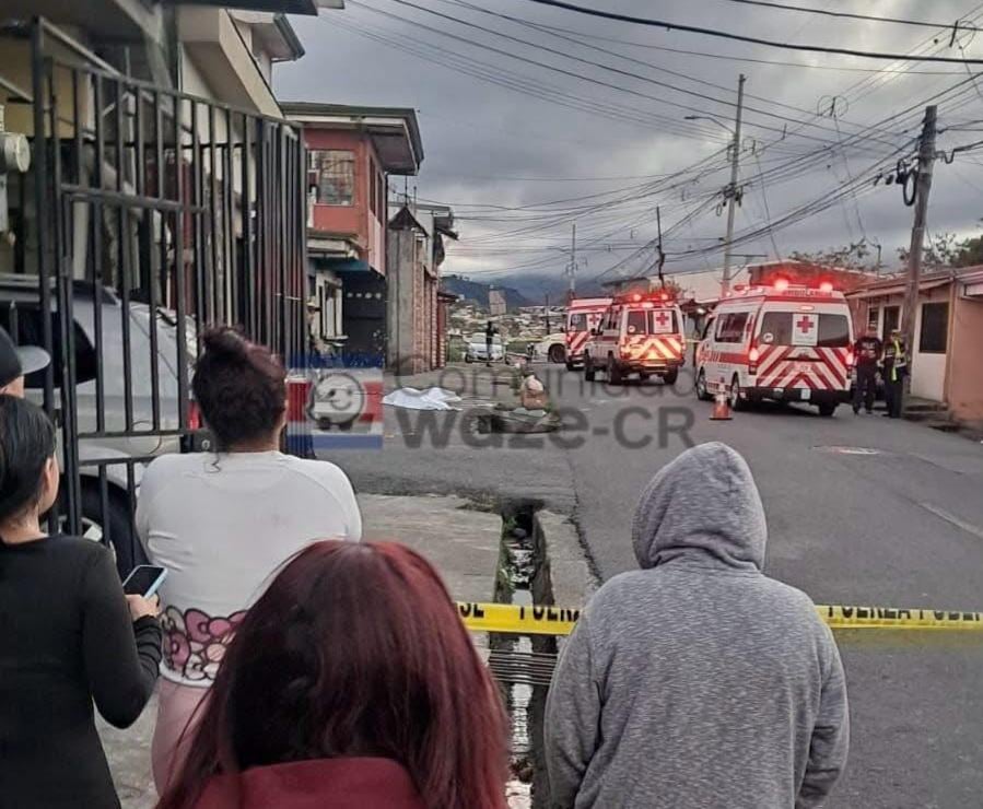 Tres hombres fueron asesinados en Paso Ancho uno se salvó porque salió corriendo. Foto Comunidad Waze CR