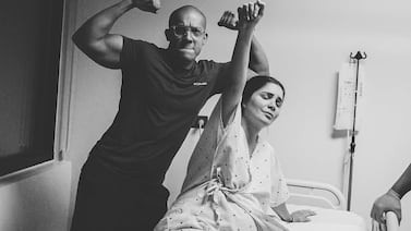 Sheiris Montero, esposa de Greivin Morgan, duró 5 horas en su labor de parto y mostró fotos