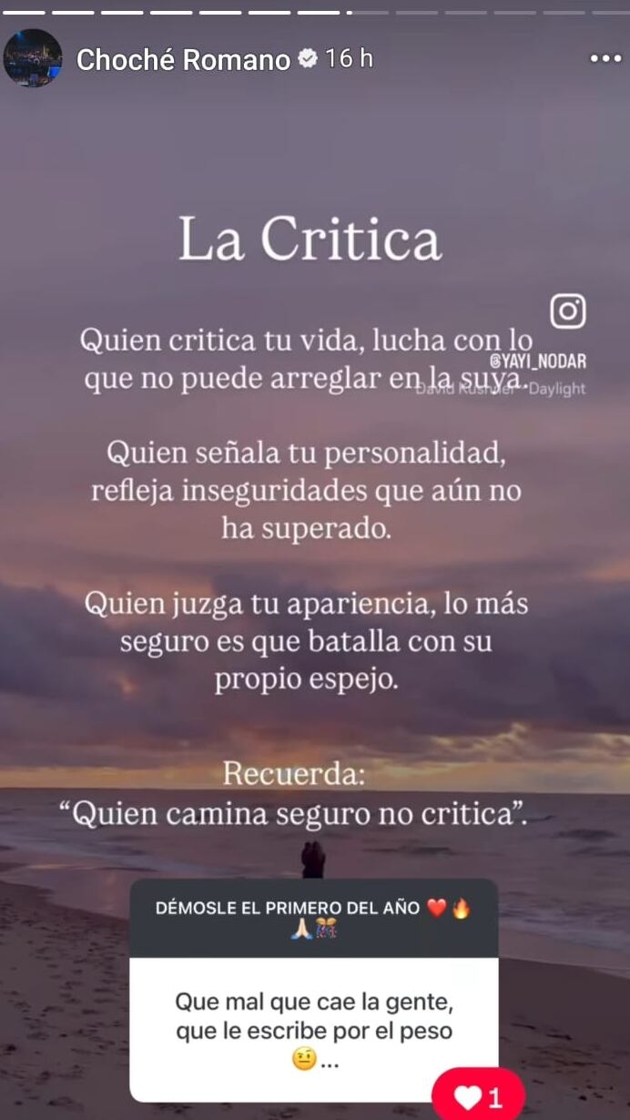 Choché Romano se defendió con todo de dura crítica