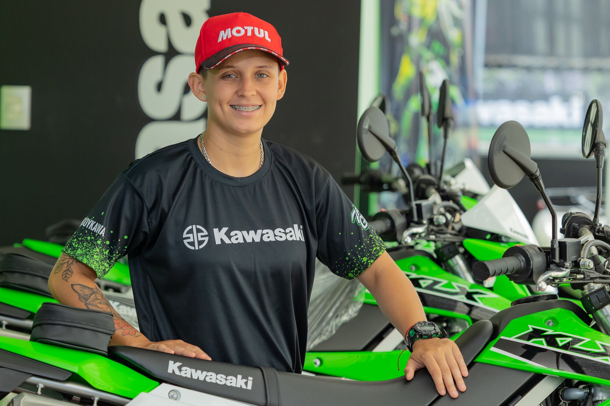 María Paula Saborío es campeona nacional de Motocross desde el 2016. Foto: Cortesía.