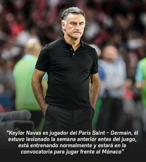 Cristophe Galtier, Keylor Navas, PSG