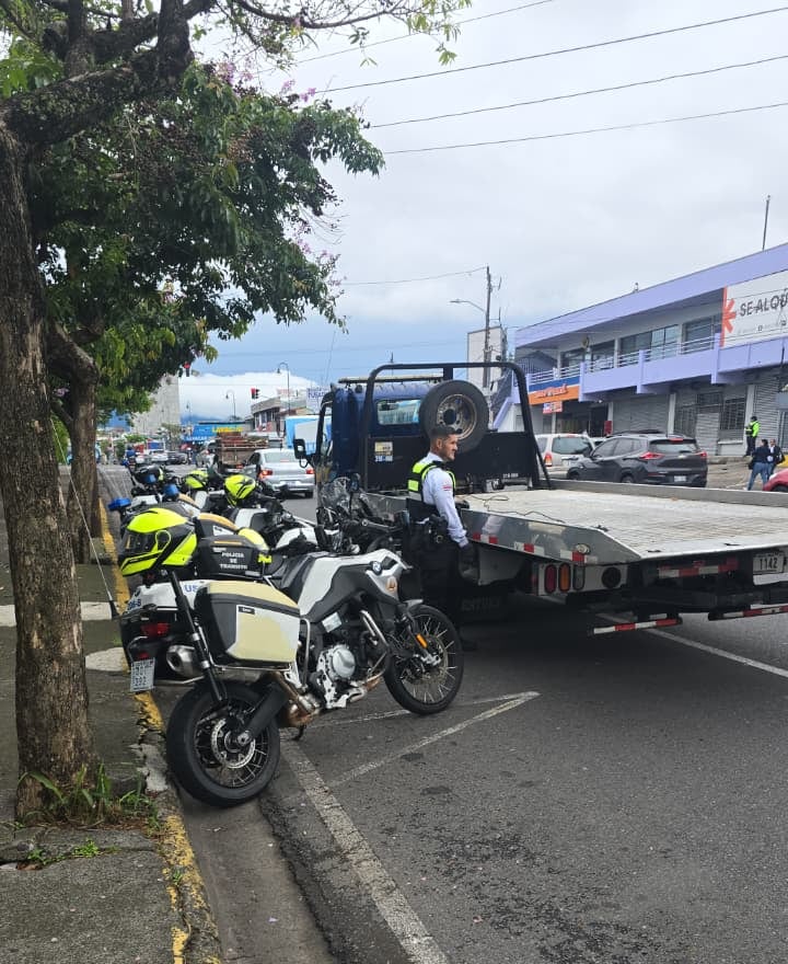 Operativo por las bicimotos en Plaza Víquez