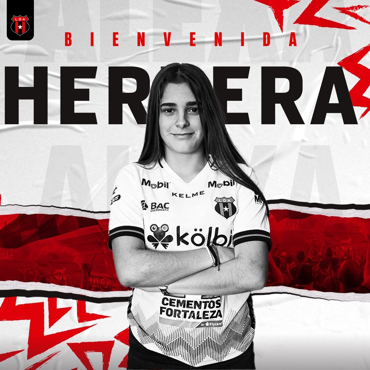 La volante Alexa Herrera es el primer refuerzo de Alajuelense para la temporada 2023. Prensa LDA.