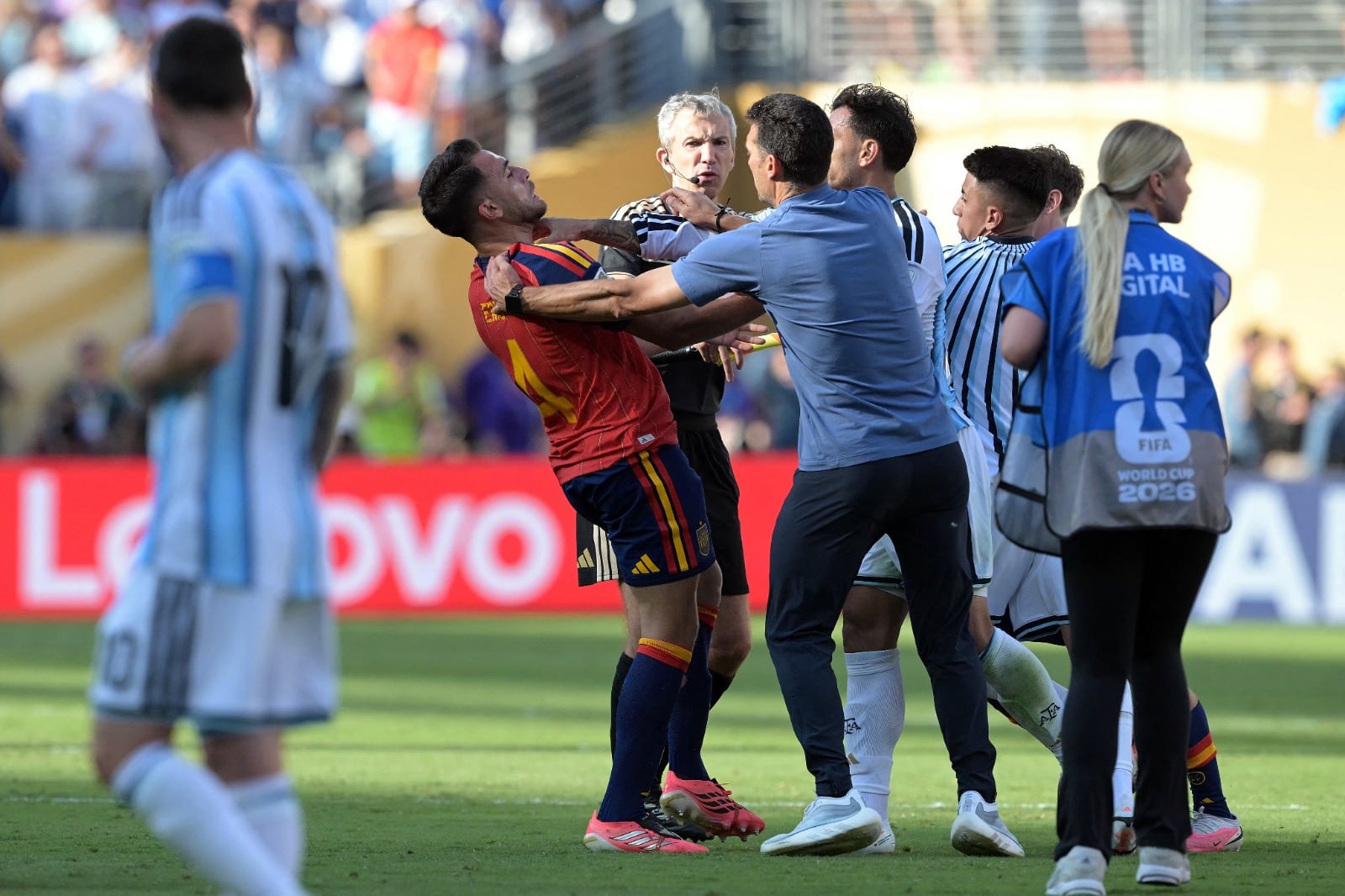 Leandro Paredes y Eric García.
Final del Mundial 2026
España vs. Argentina
19 de julio del 2026
AFP