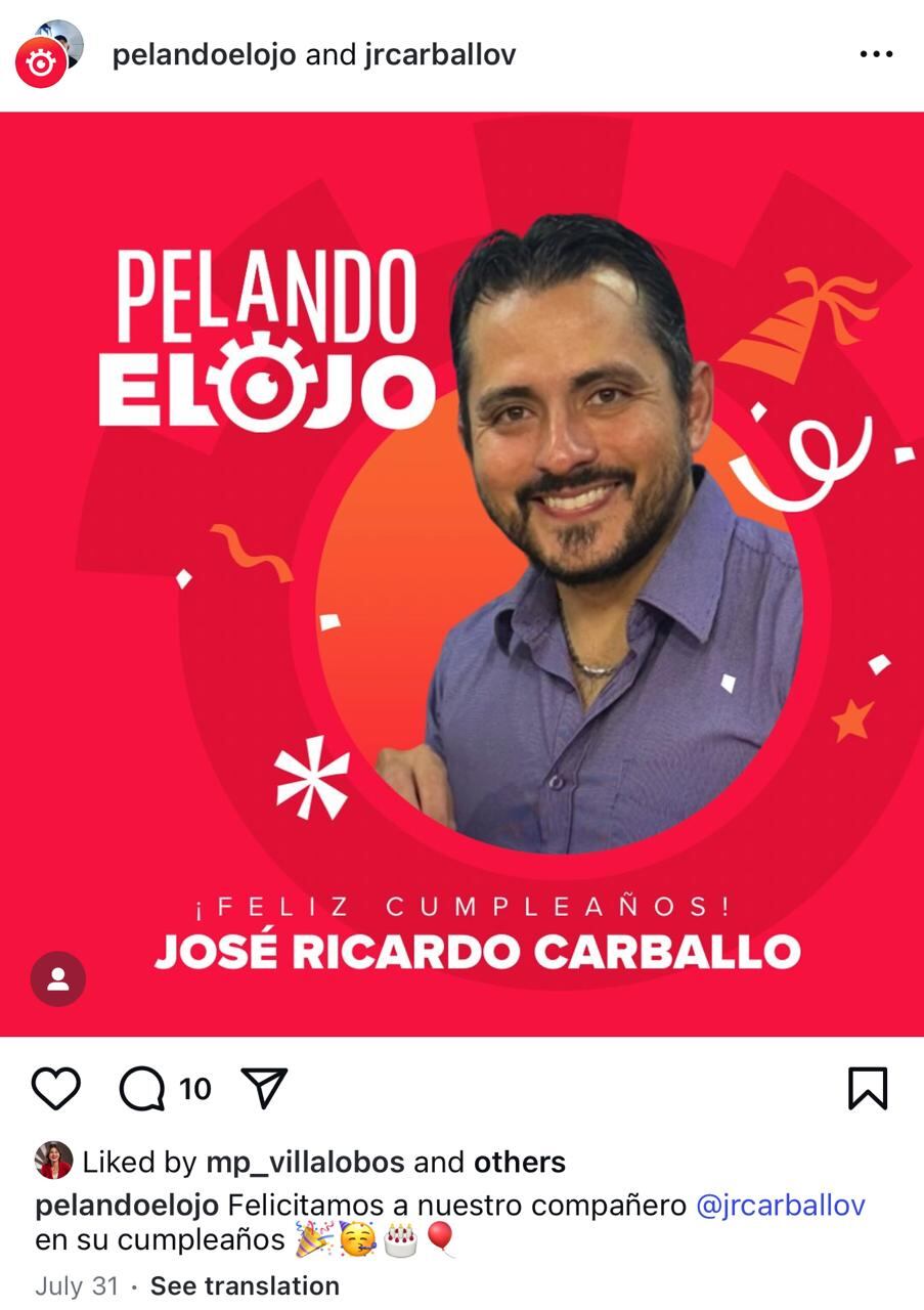 José Ricardo Carballo cumplió sus 42 años el pasado 31 de julio.