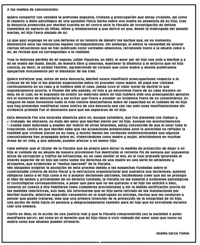 Imelda Tuñón y Maribel Guardia continúan en pleitos legales por la custodia de Juliancito, hijo del fallecido Julián Figueroa.