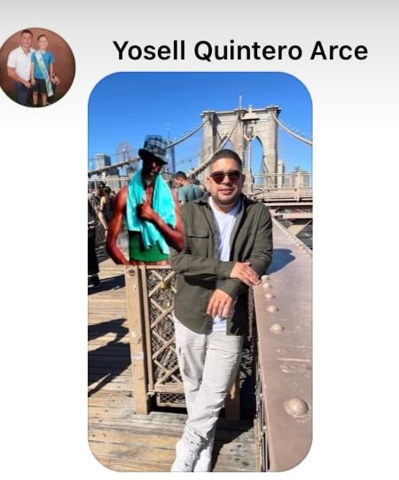 Rigoberto Alfaro, Gallina, memes en el puente de Brooklyn en Nueva York.