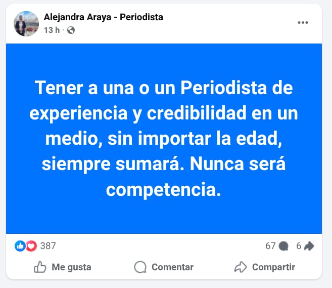 periodista Alejandra Araya, expresentadora de Noticias Repretel