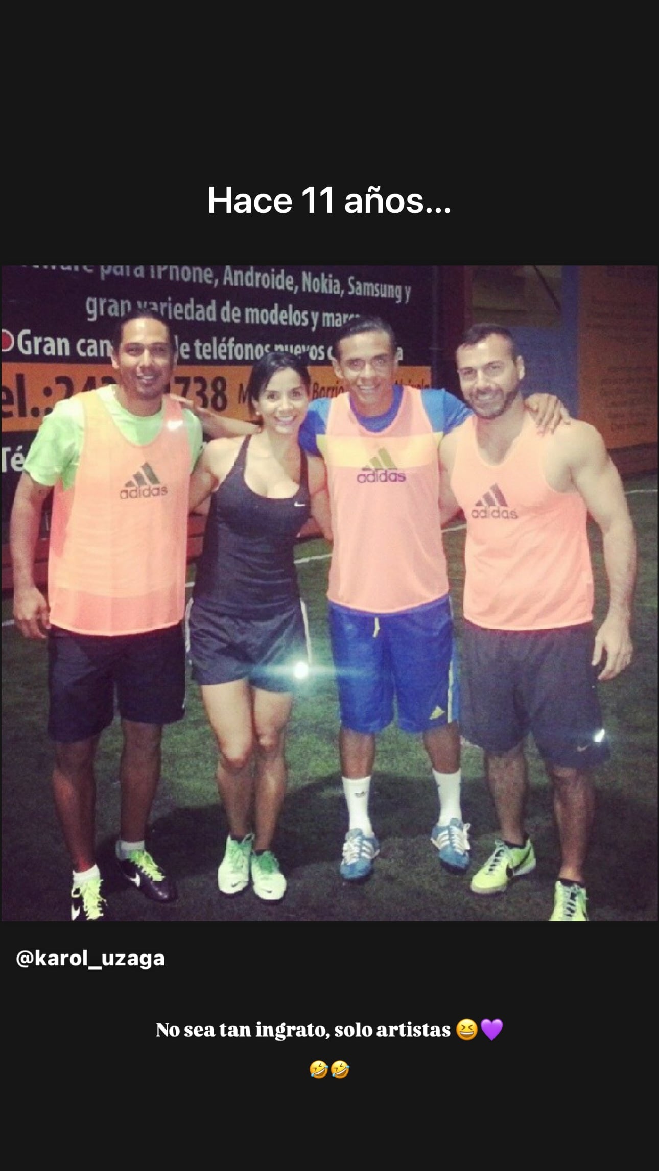 Esta fue la fotografía que subió Karol Uzaga.