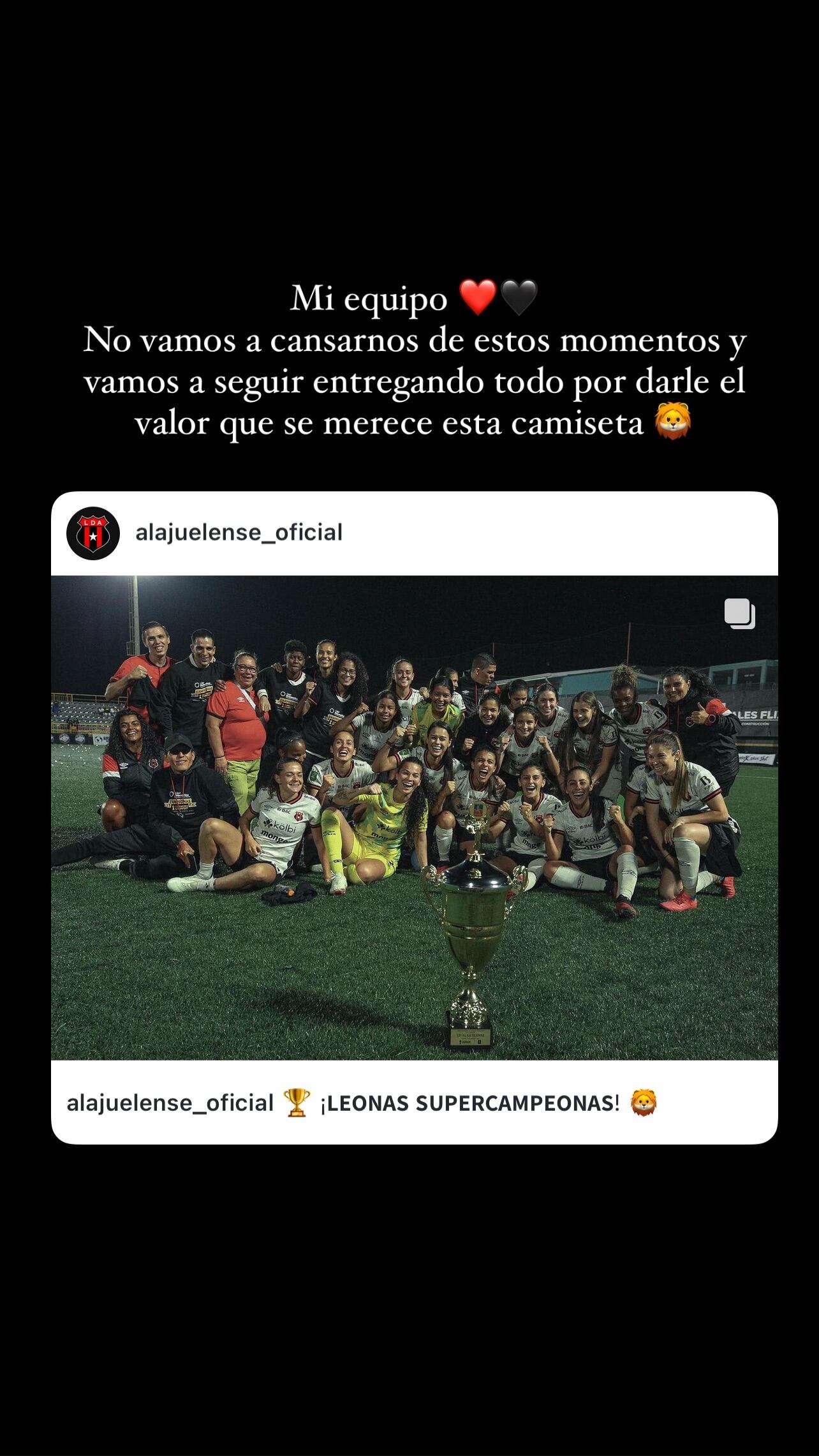 Noelia Bermúdez dejando claro cómo se debe dejar en alto a Alajuelense.