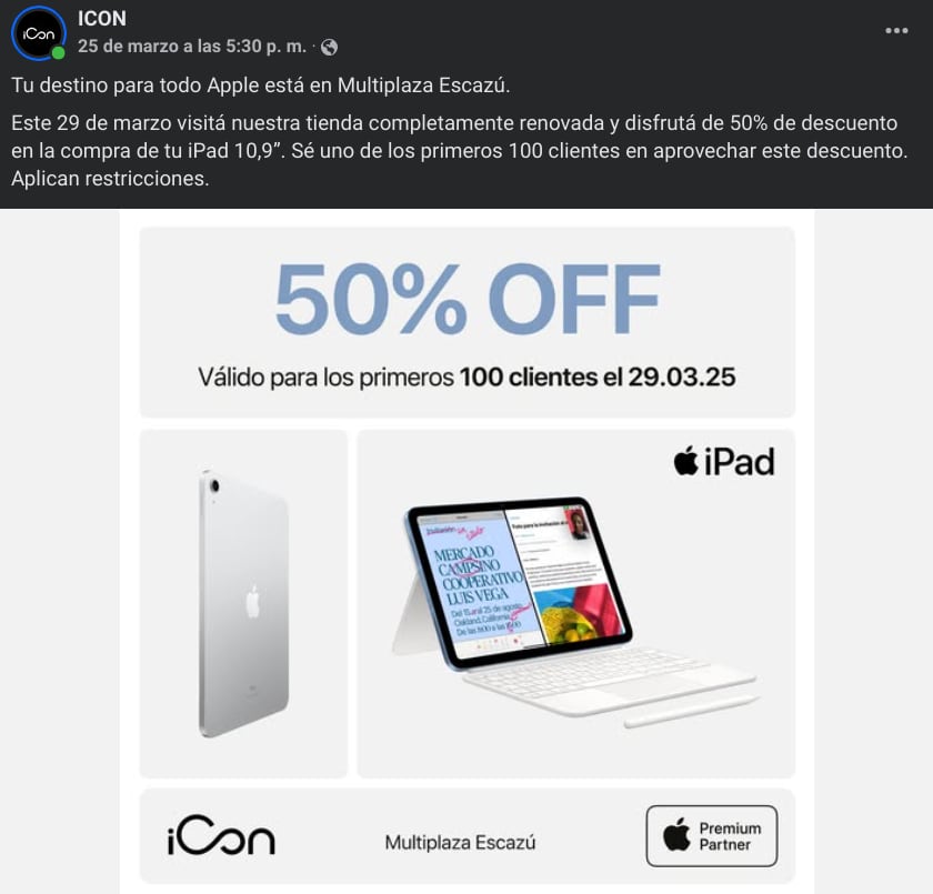 La apertura de una tienda y una de las promociones anunciadas para las primeras 100 personas en llegar al comercio, motivaron los filones que se armaron desde muy temprano de este sábado en uno de los accesos de Multiplaza Escazú.