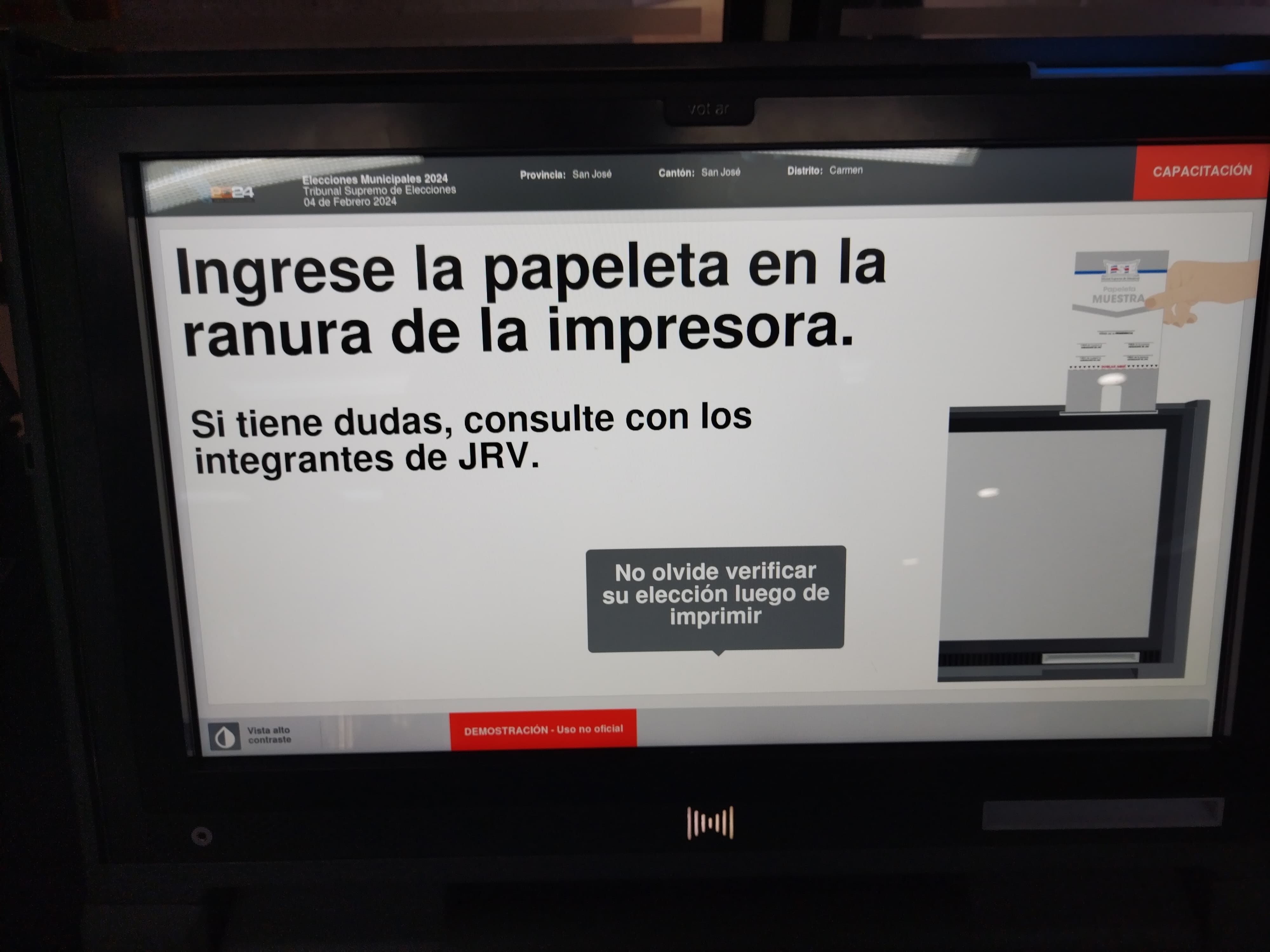 Durante las elecciones municipales 2024 van a tener la oportunidad de votar electrónicamente 320.207 costarricenses.