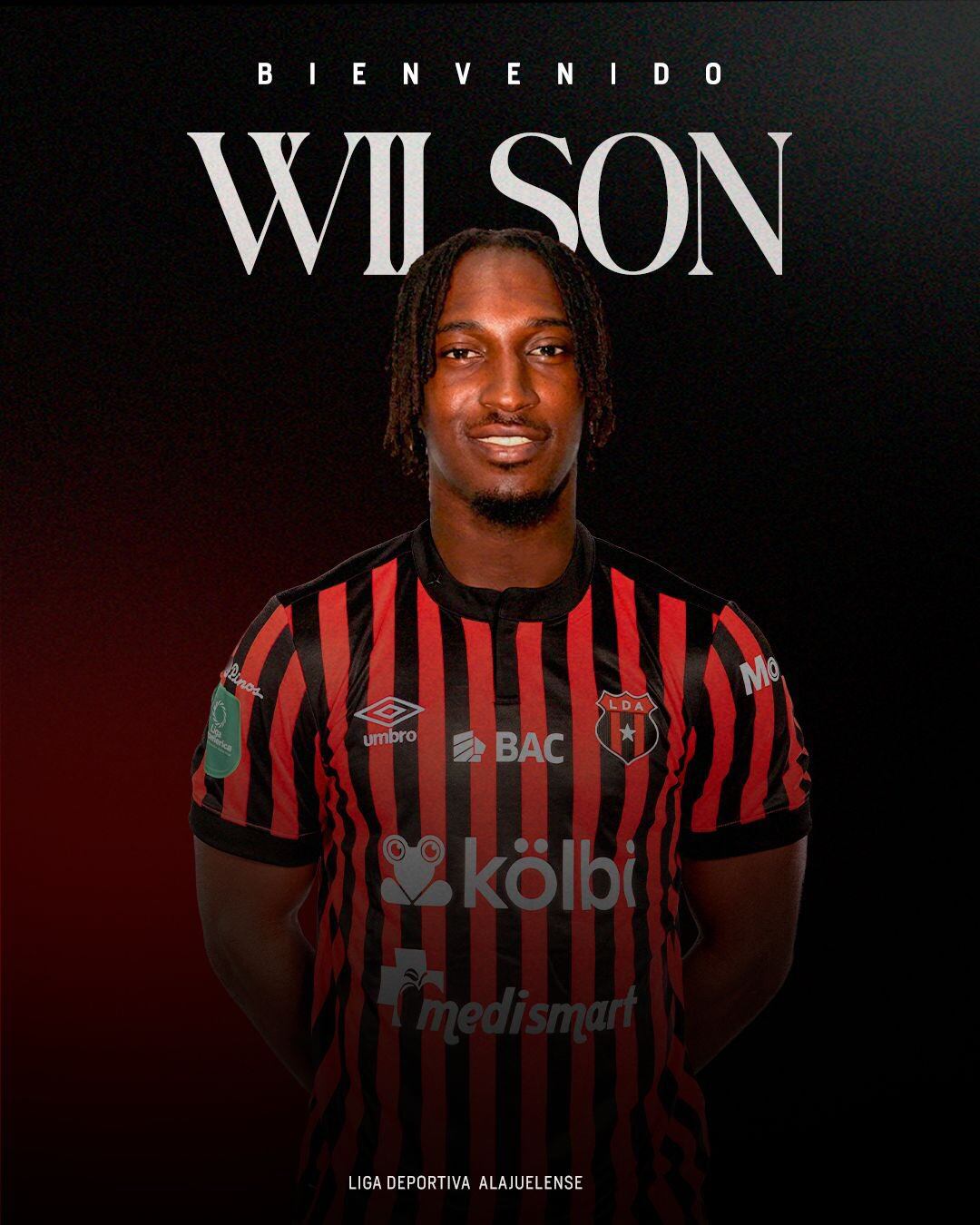Roan Wilson fue anunciado como futbolista de Liga Deportiva Alajuelense este jueves 2 de julio.