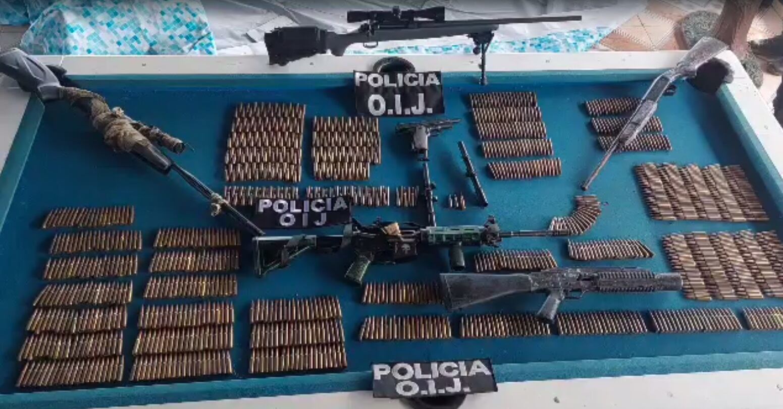 Cinco hondureños fueron detenidos durante los allanamientos. Foto OIJ.