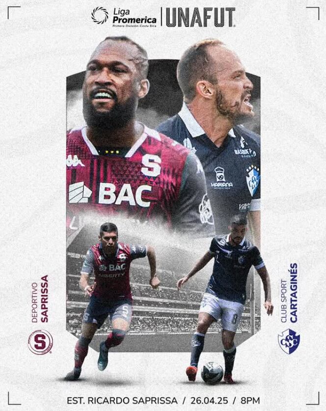 El Deportivo Saprissa y el Club Sport Cartaginés se miden este sábado en un decisivo partido que se jugará en el estadio Ricardo Saprissa.