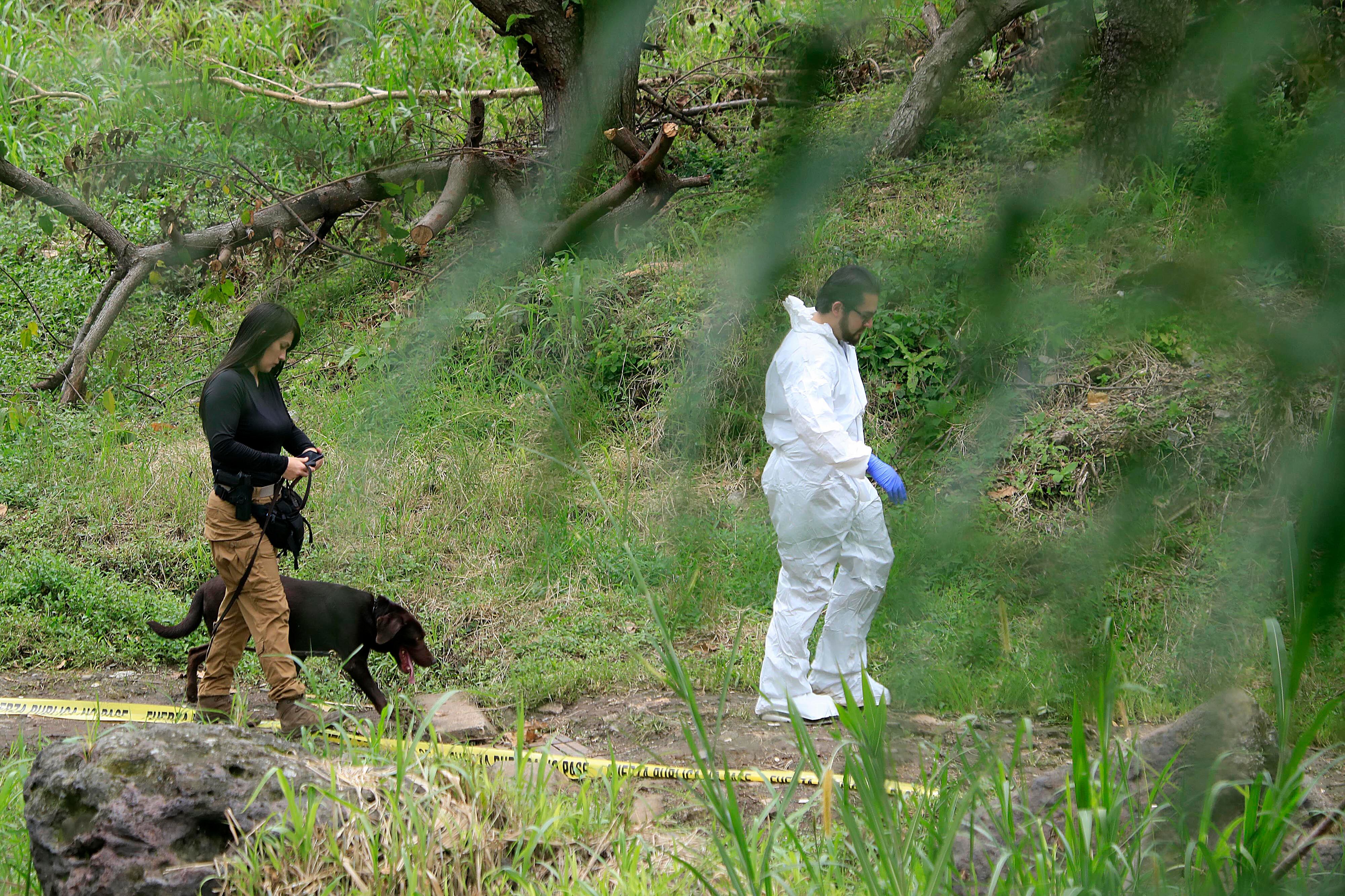 19/10/2023 San Rafael de Escazú. Aparación de tres cuerpos con heridas de bala en río Tiribí, Bajo los Anonos. Fuerza Pública y OIJ, presentes en el lugar.