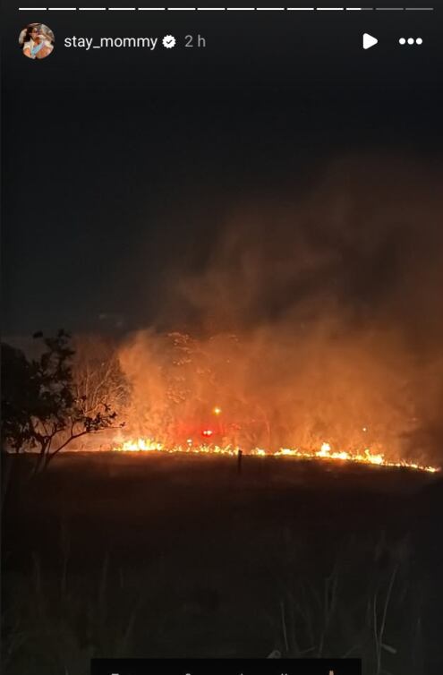 David Guzmán, incendio frente a su casa