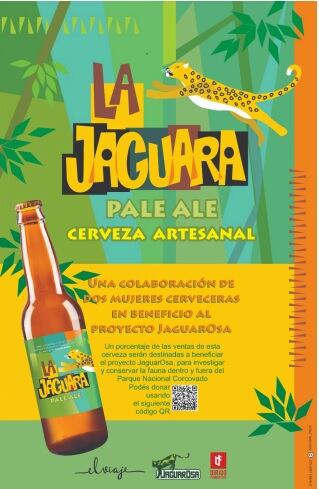 Carolina Castro de Elviaje Cervecería y Glenda Quesada del restaurante Dirigo Fermentory, son dos ticas que trabajan en el mundo cervecero y que unieron sus conocimientos para crear una nueva cerveza, “La Juagarra”, que es 100% artesanal y cuenta con el apoyo del Proyecto Jaguarosa