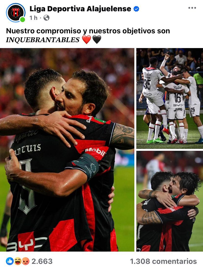 Alajuelense ofreció este mensaje a sus aficionados tras perder el clásico ante el Saprissa.