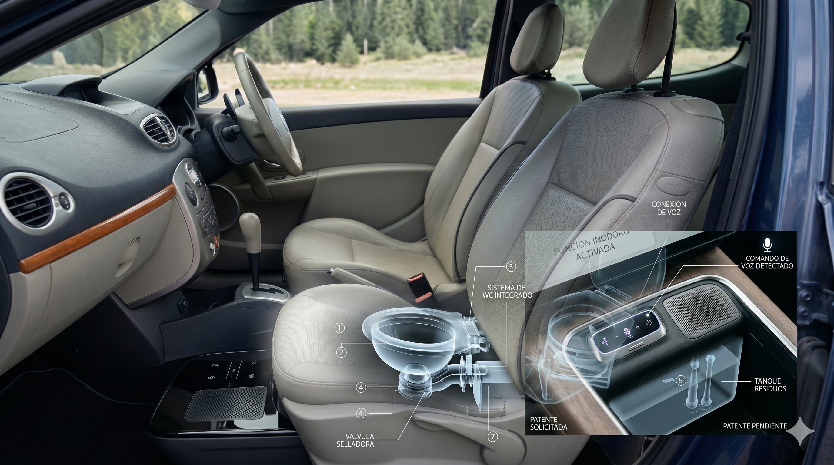 Autos con inodoro: La nueva patente de la firma china Seres