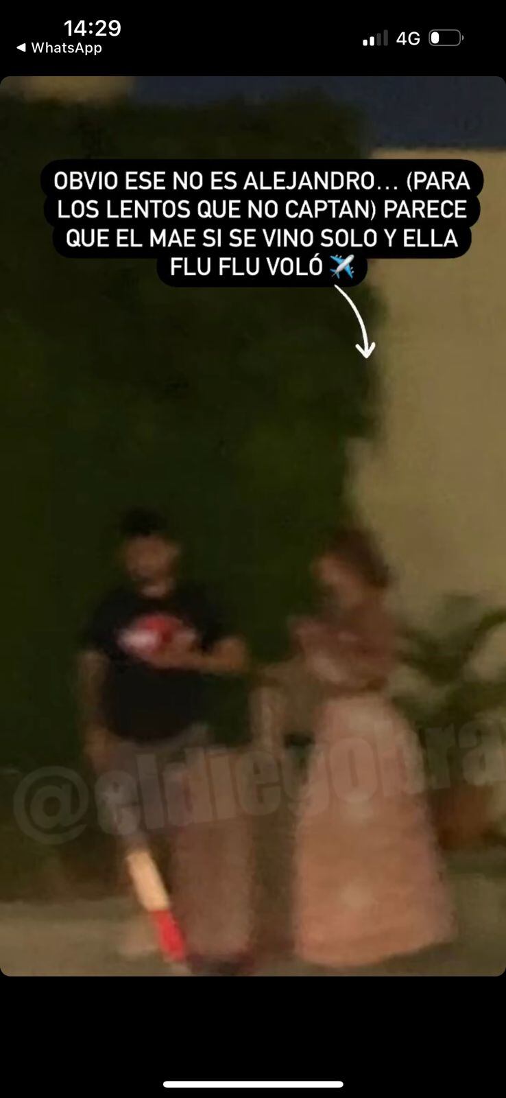 Un seguidor de Diego Bravó pescó a Keyla viajando sin Alejandro