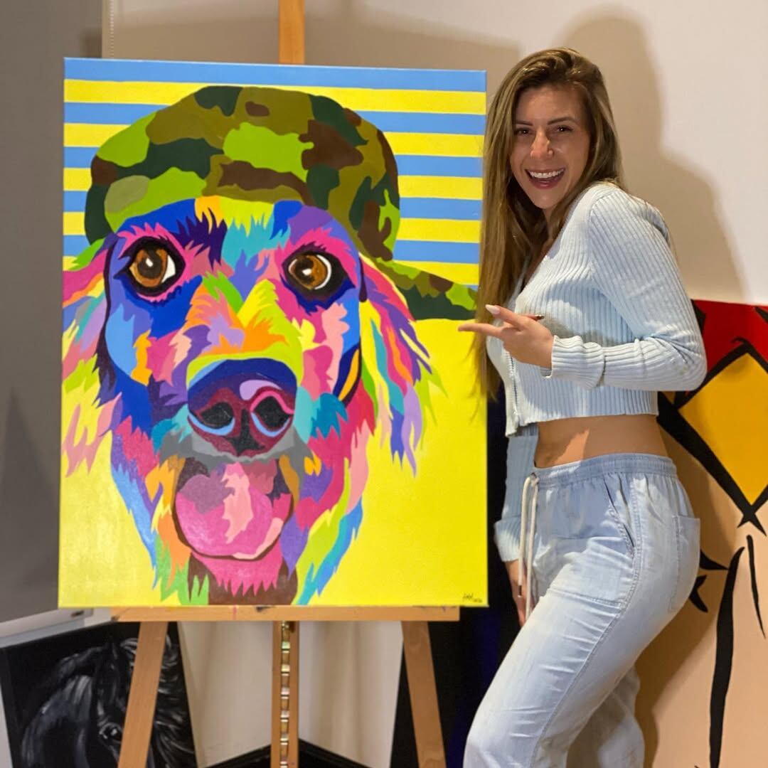 Cuadros pintados por Pamela Alfaro, expresentadora de Teletica