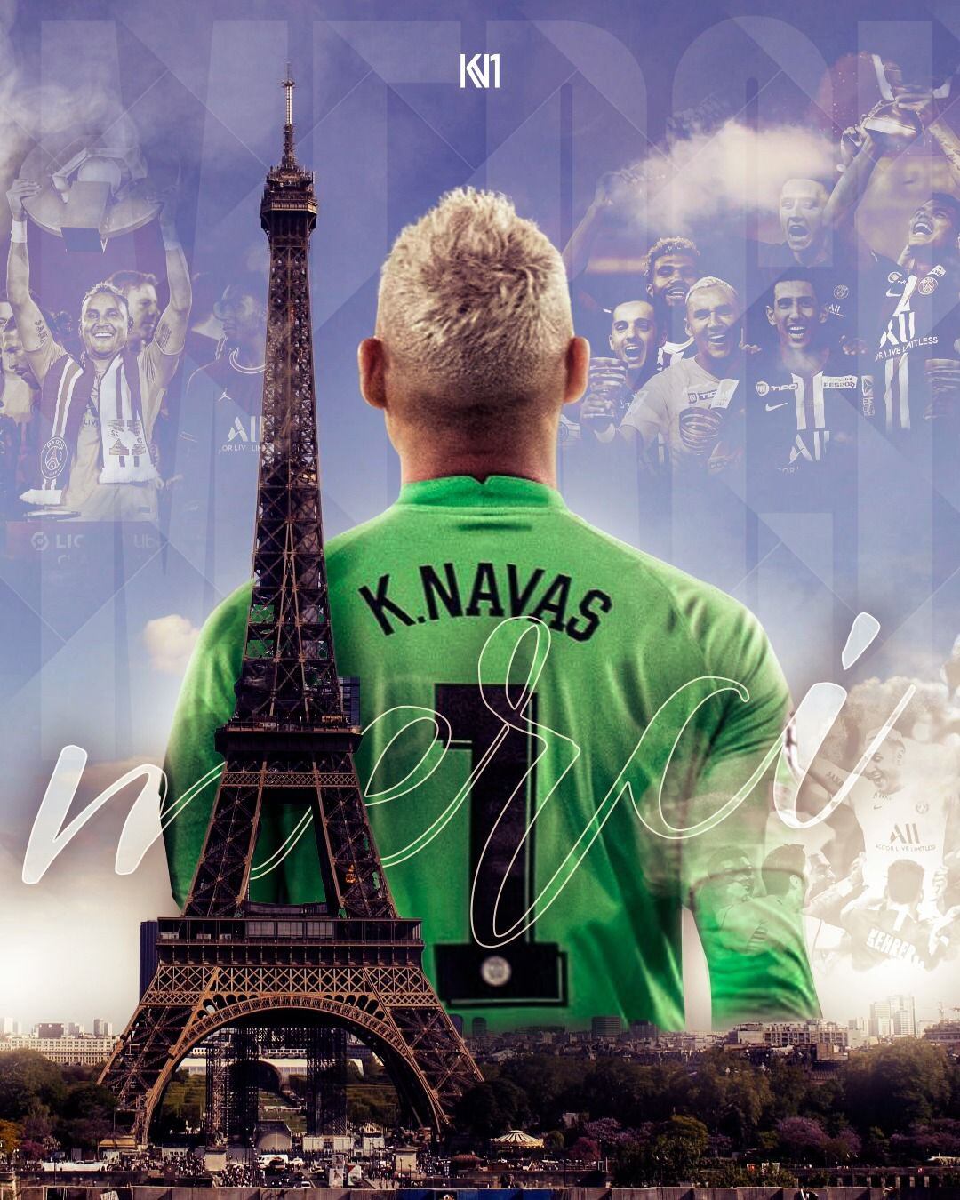 Keylor Navas se despidió de la ciudad de París, a la que llegó en el 2019. Twitter.