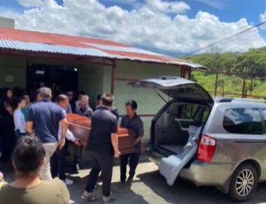 Funeral Marvin Astúa, mecánico asesinado en Tres Ríos. Foto Facebook.
