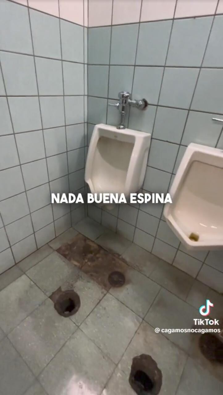 En la cuenta de TikTok ¿Cagamos o no cagamos? se hace un recorrido por los sanitarios del país. Captura de video.