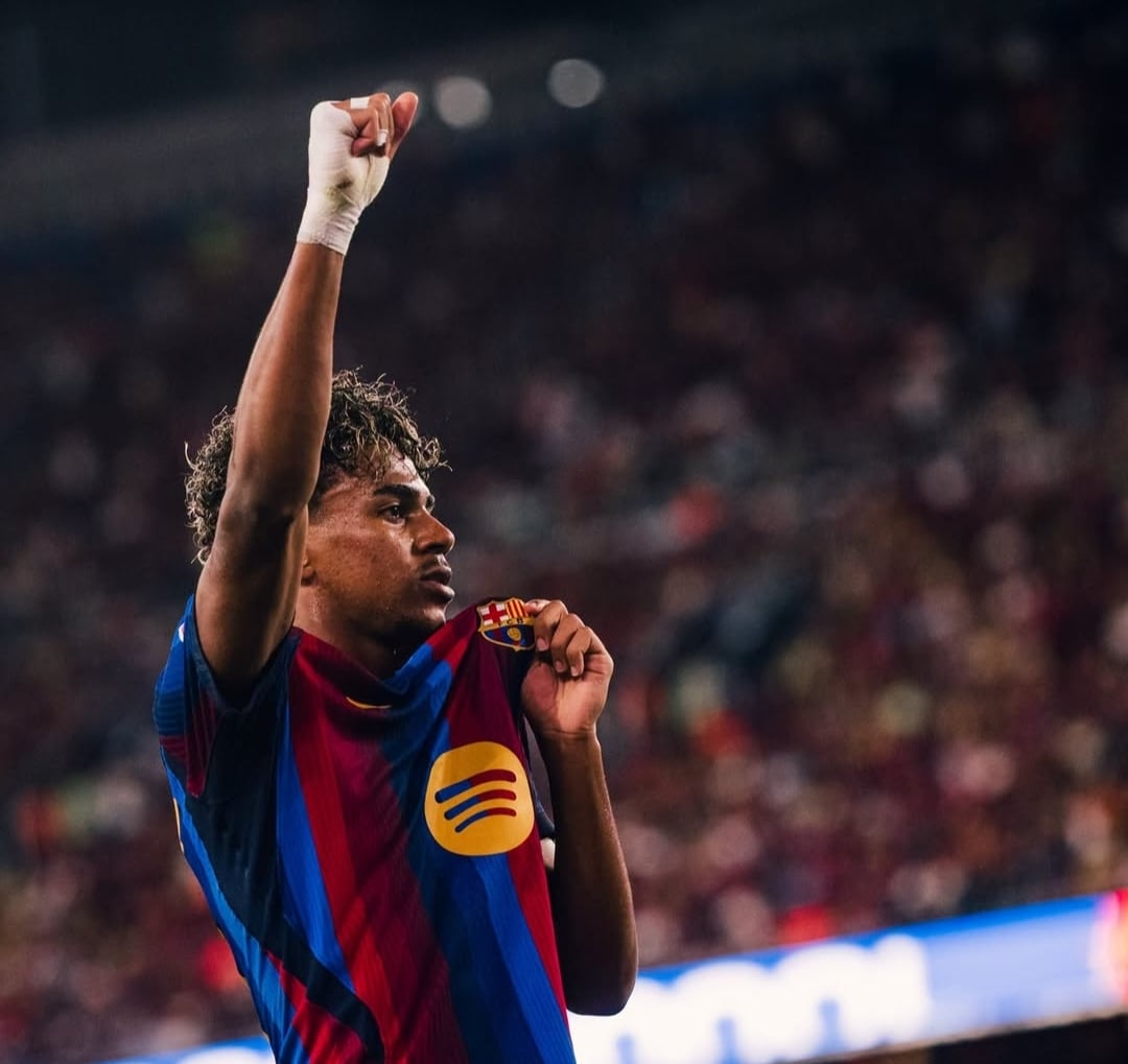 Lamine Yamal se fue de doblete ante el Rayo.