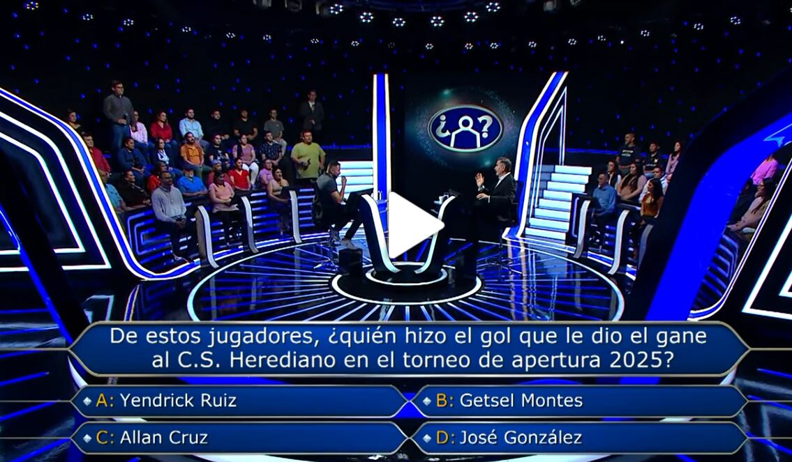 Este martes hubo un error durante el programa "¿Quién quiere ser millonario?". Captura de pantalla.