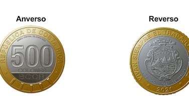 La curiosa figura geométrica que forman las monedas de Costa Rica al acomodarlas en orden