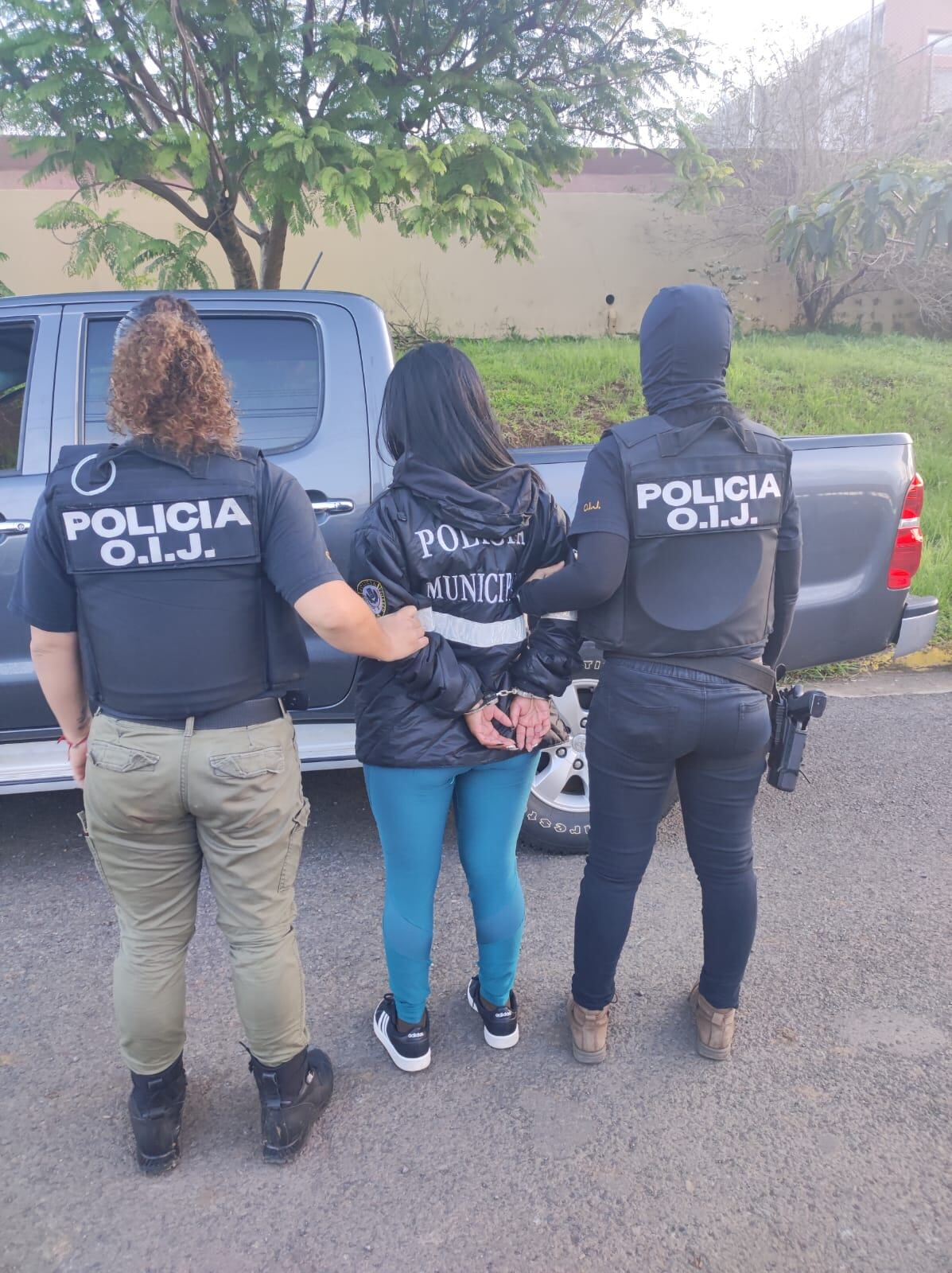 Detenidos en Heredia. Foto OIJ.