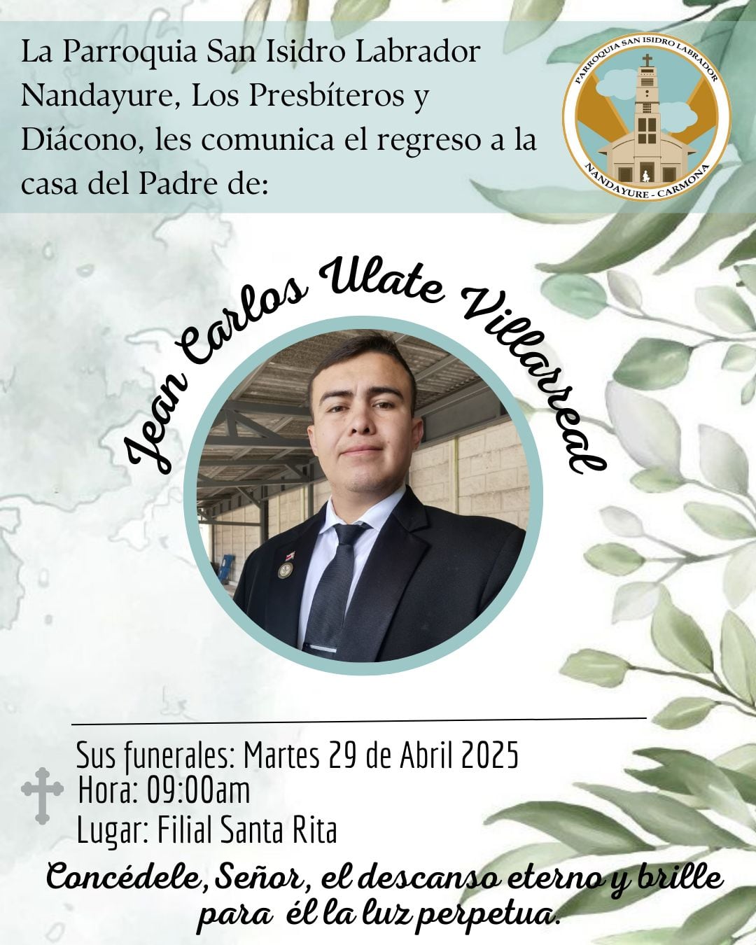 Funeral de Jean Carlos Ulate