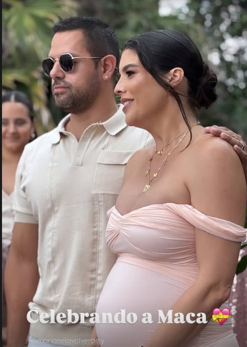 Marianela Valverde y su esposo Juan David Cardona tuvieron un hermoso baby shower de su hija Macarena