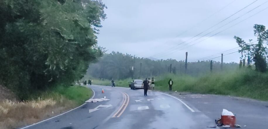 El fatal accidente ocurrió la tarde de este viernes en Piedras Blancas de Osa. Foto Osa Informativo.