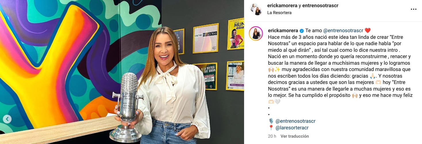 Ericka Morera, periodista y presentadora de televisión