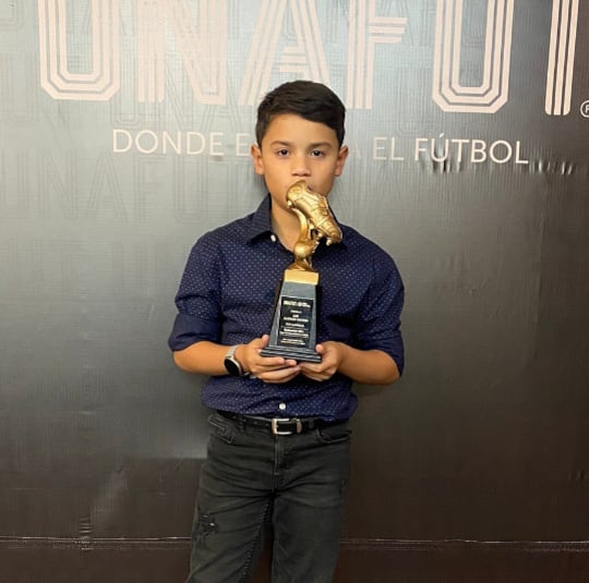 Ian Alemán fue el goleador de las categorías menores en la Liga ULatina de Unafut. Instagram.